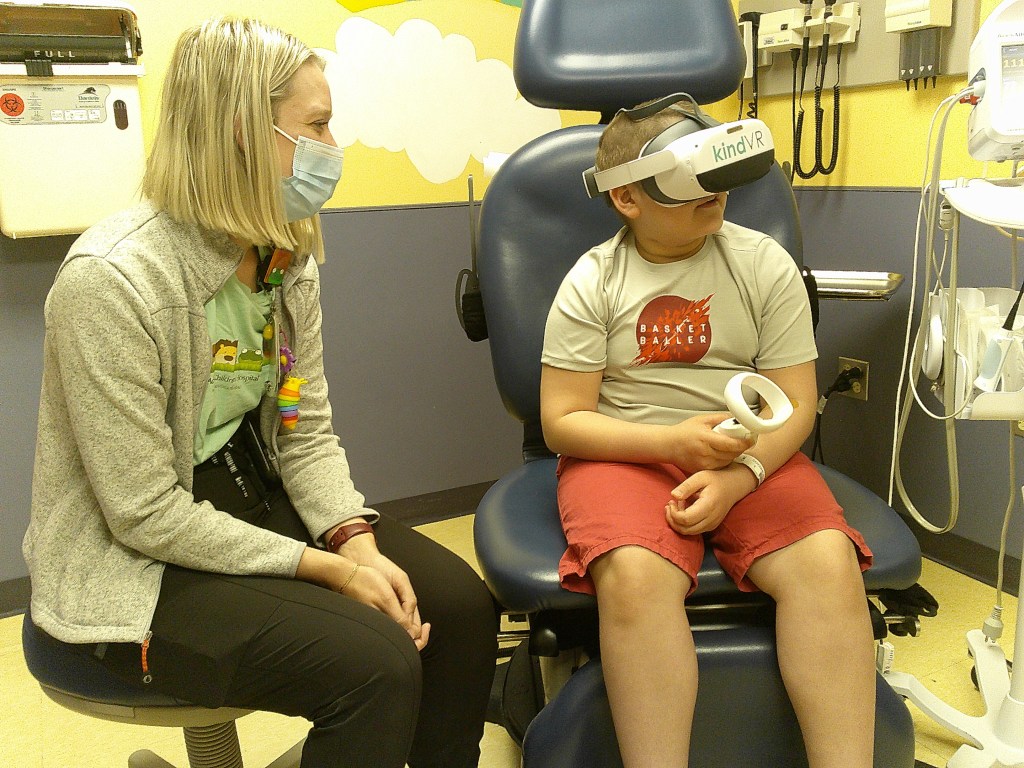 Virtual reality headsets ease treatments at children’s hospitals